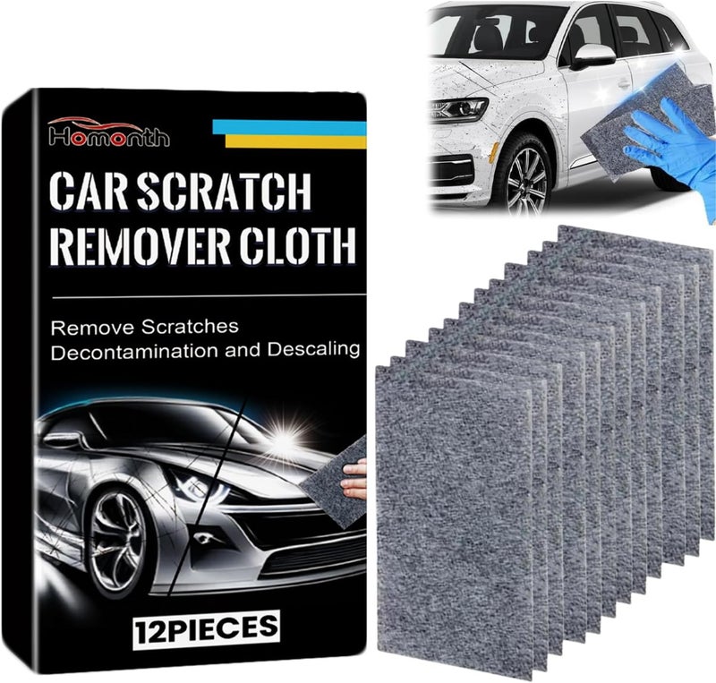 GDGZJJD 12 Pack Nano Sparkle Cloth, Ultimate Car Scratch Remover & Adhesive Remover with Latest Nanosparkle Nanotechnology, Nano Cleaning Cloth for Vehicles Car Paint Scratches Repair - Image 1